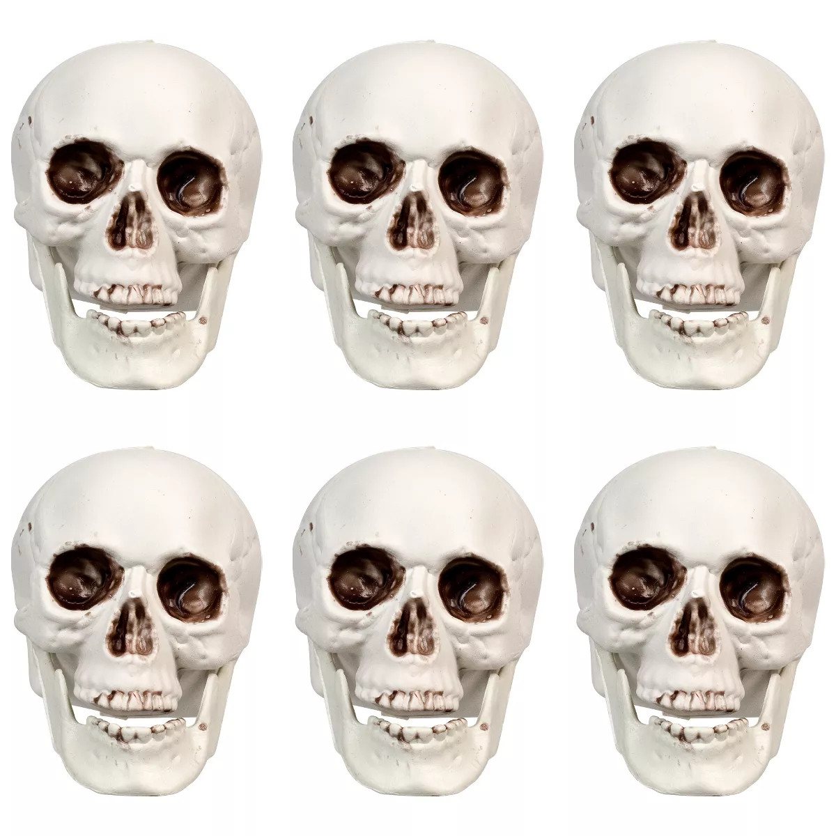 Northlight Skeleton Skull Halloween Decorations - 3.5" - Pack of 6 | Target