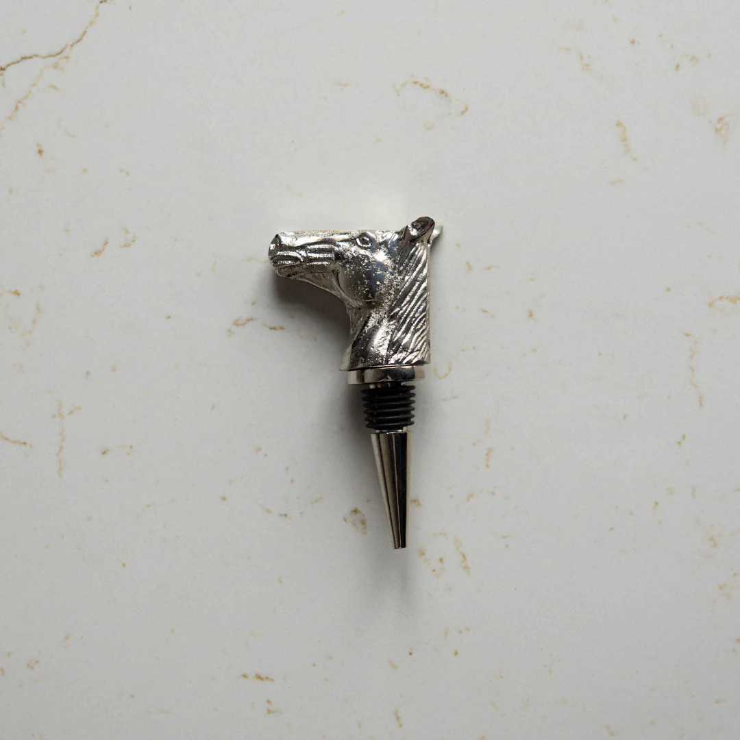 Cast Aluminum Horse Head Bottle Stopper | By Luxe B Co. | luxe bCO
