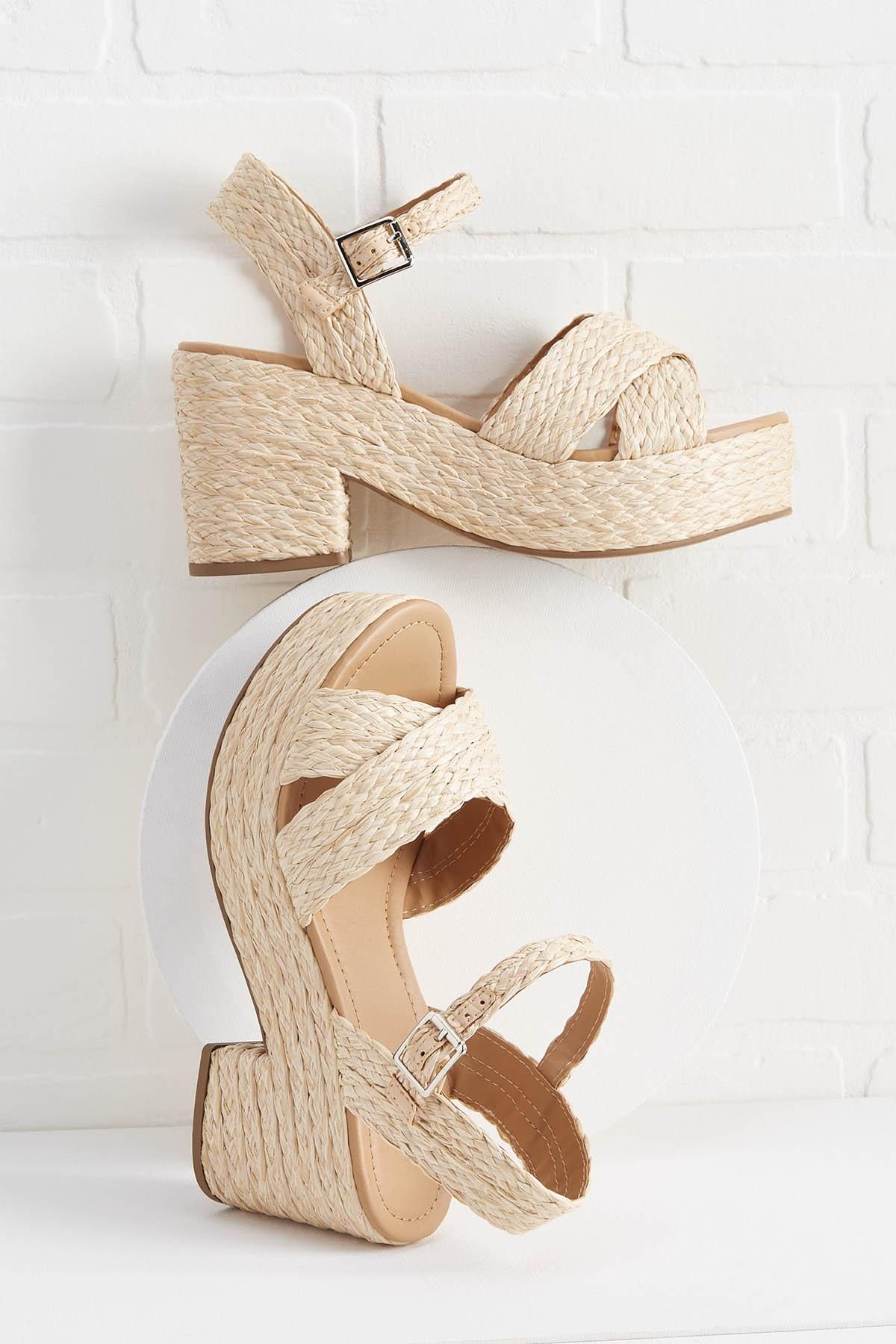 woven ankle strap sandals | Versona