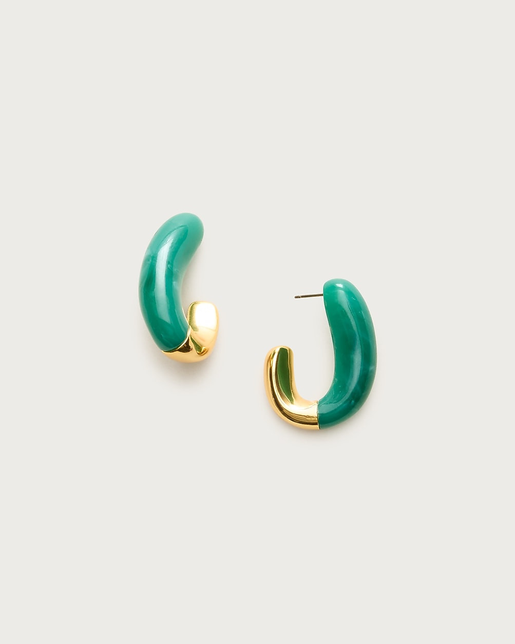 Dual-tone acetate hoop earrings | J. Crew US