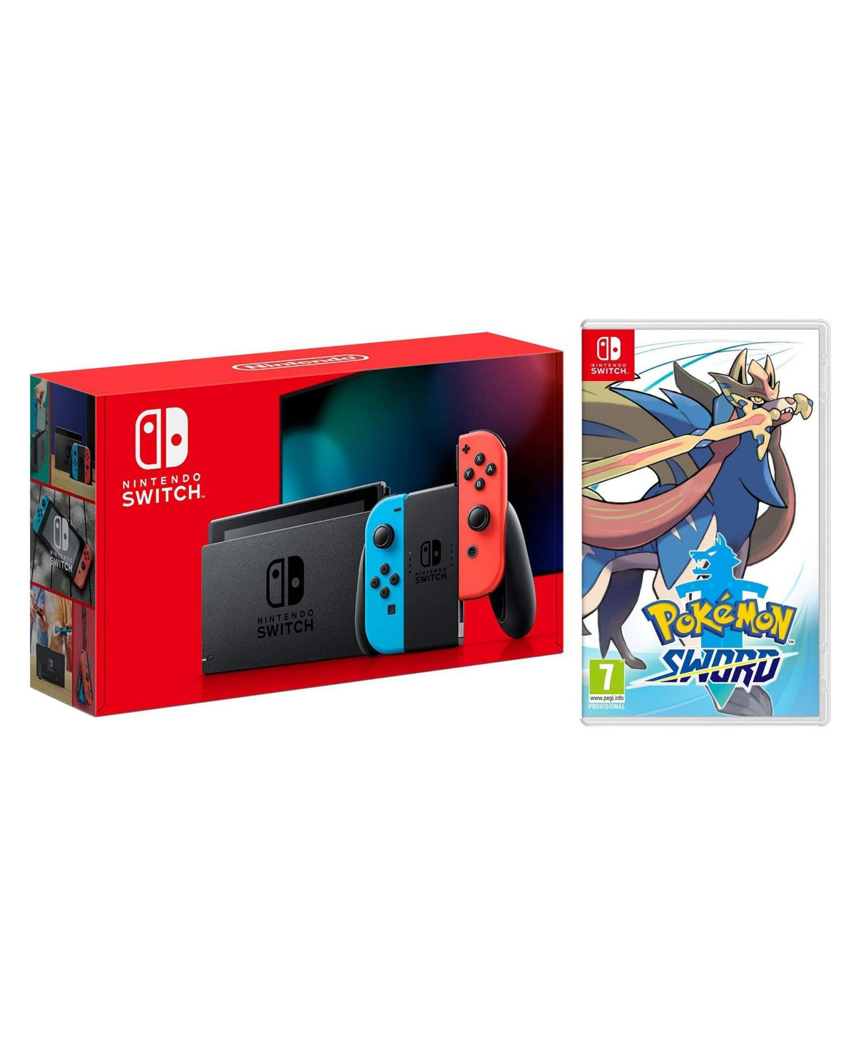 Nintendo Switch 32GB Neon with Pokemon Sword Bundle - Black | Macy's