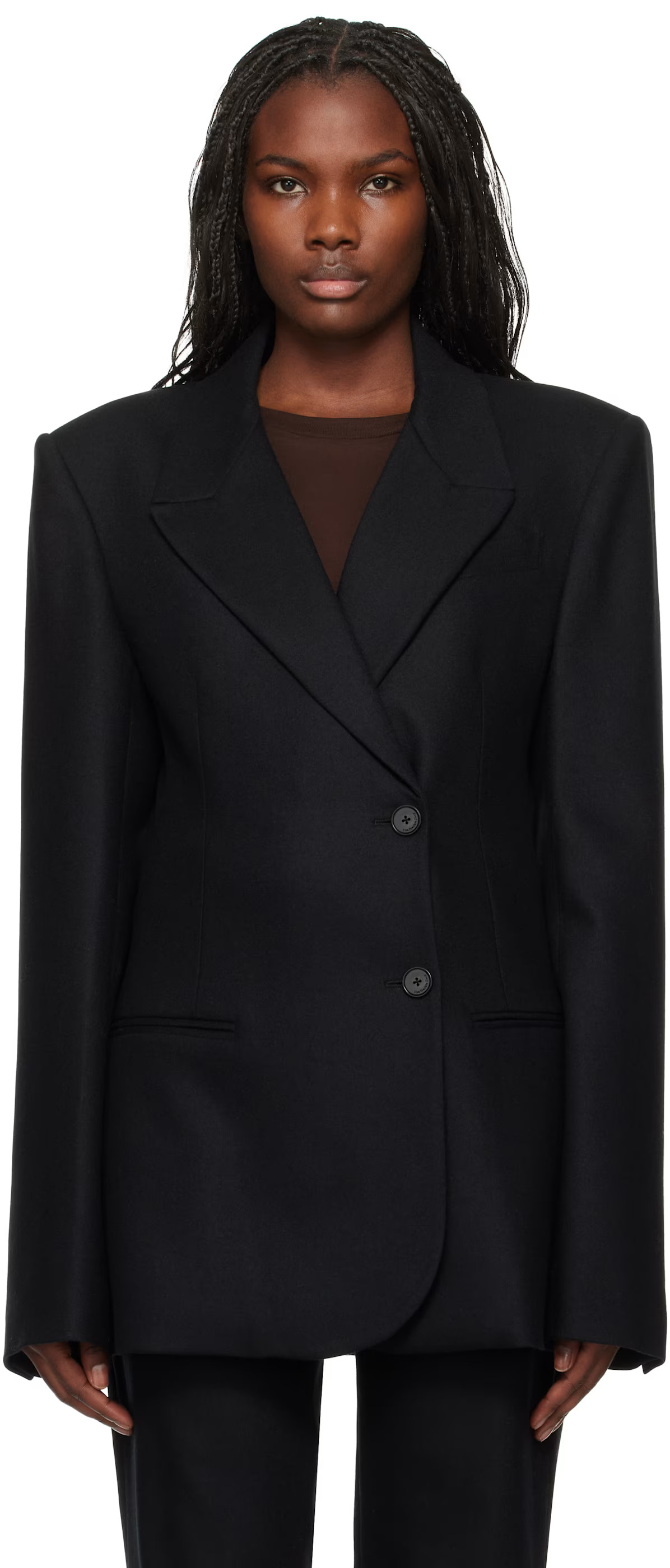 The Frankie Shop
                     
                    Black Morrison Crossover Blazer | SSENSE