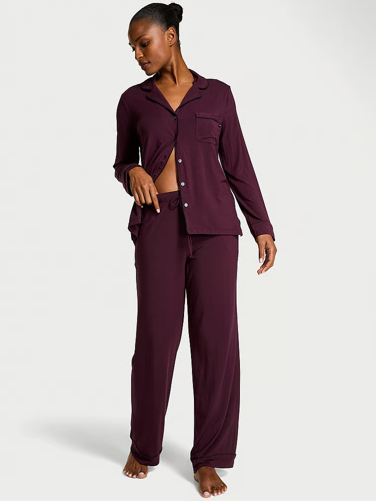Buy Modal Soft Long Pajama Set, Winter Wine - Order Pajamas Sets online - Victoria's Secret US | Victoria's Secret (US / CA )