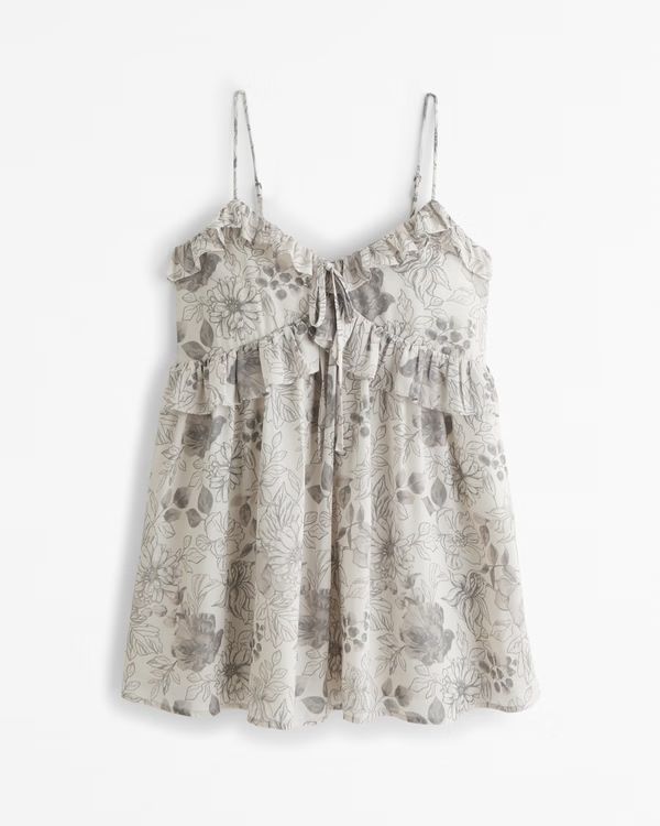 Ruffle Tie Mini Dress | Abercrombie & Fitch (US)