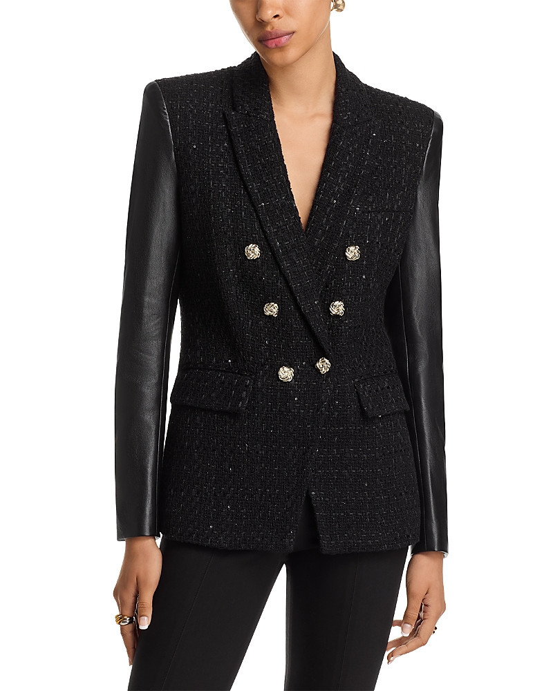 Generation Love Emilio Faux Leather Tweed Blazer | Bloomingdale's (US)