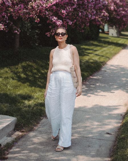 A spring outfit I can’t wait to wear again - white linen pants are such a staple | work outfit | date night outfit | vacation outfitt

#LTKSeasonal
