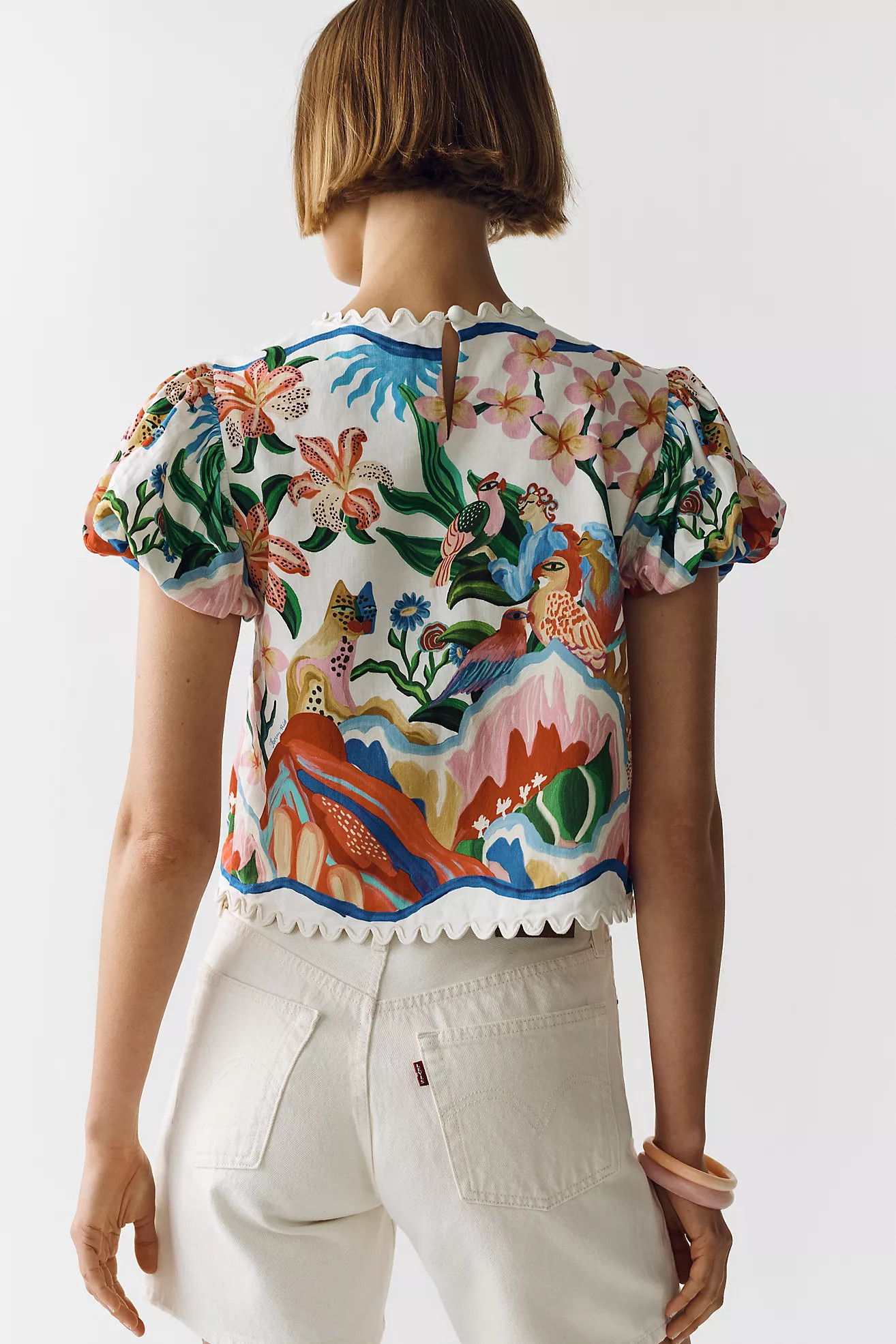 Farm Rio Garden of Life Blouse | Anthropologie (US)