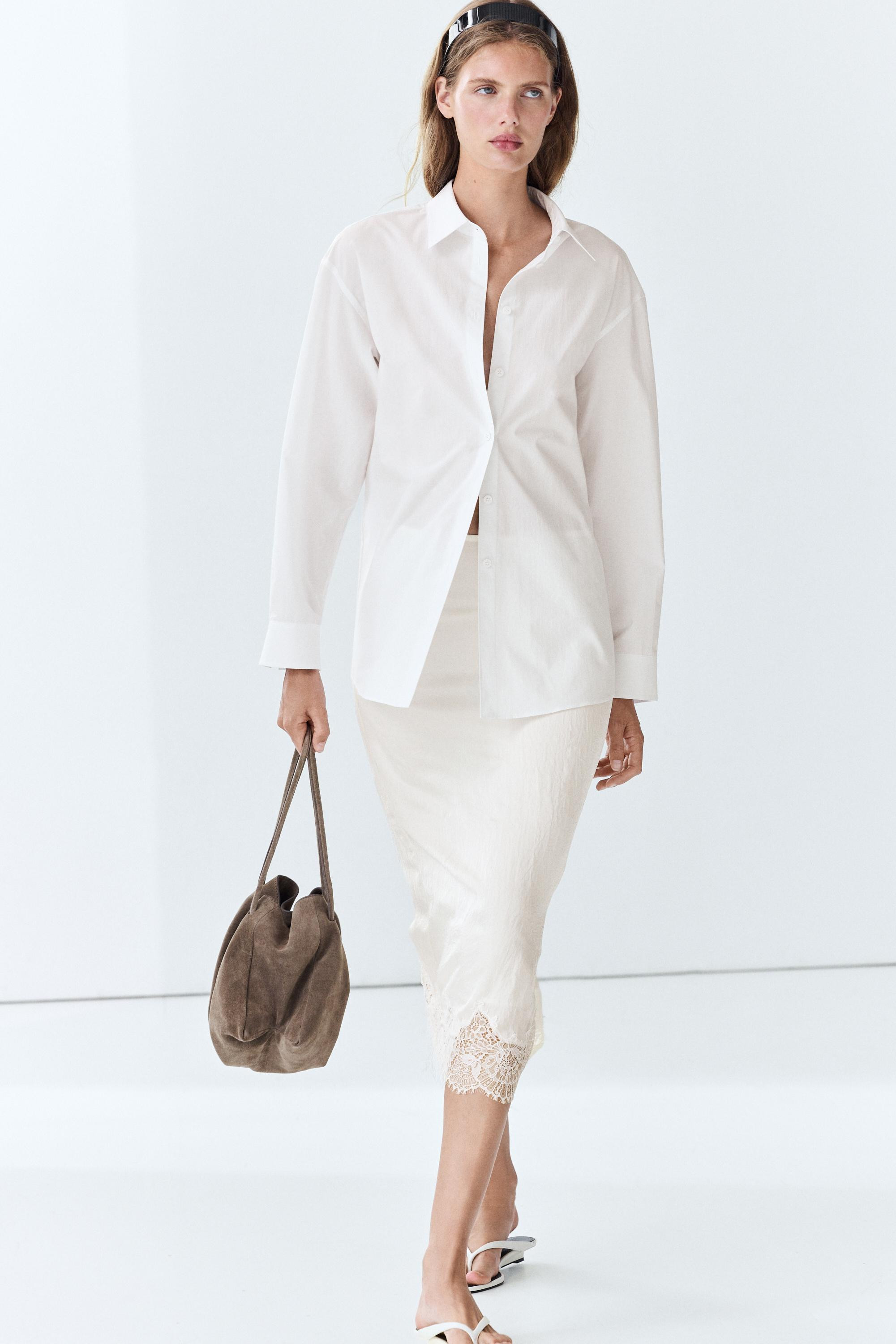 100% cotton poplin shirt | Massimo Dutti UK