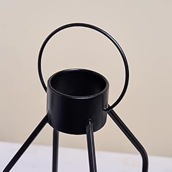 Black Metal Candle Lanterns Set of 2- Decorative Hanging Candle Lanterns with LED Flameless Candl... | Amazon (US)