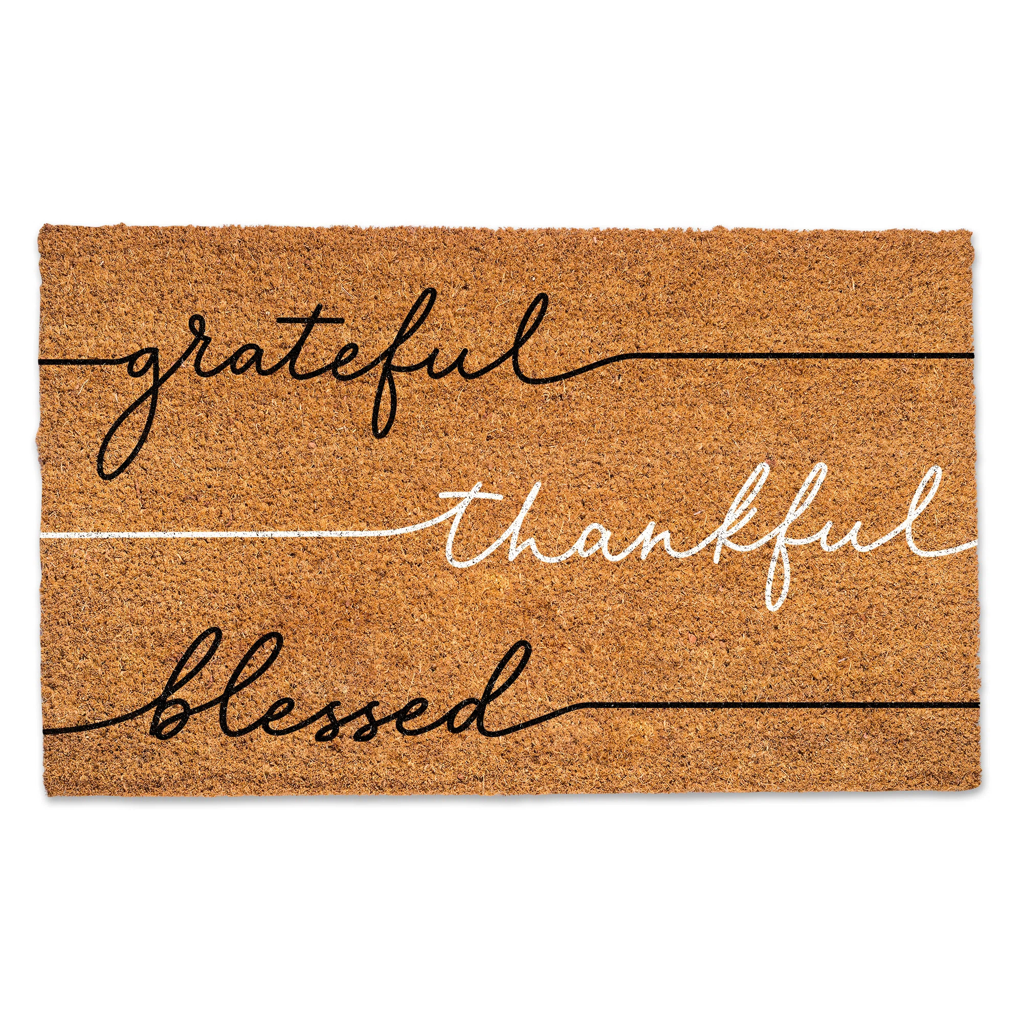 Trinx Grateful Thankful Blessed Coir Door Mat | Wayfair | Wayfair North America