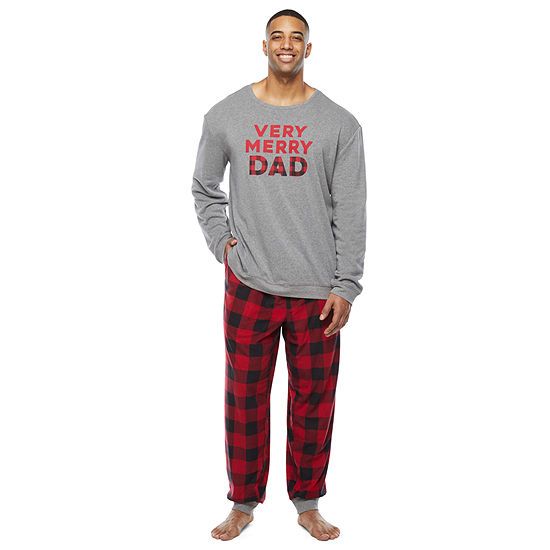 North Pole Trading Co. Very Merry Dad Mens Pant Pajama Set 2-pc. Long Sleeve | JCPenney