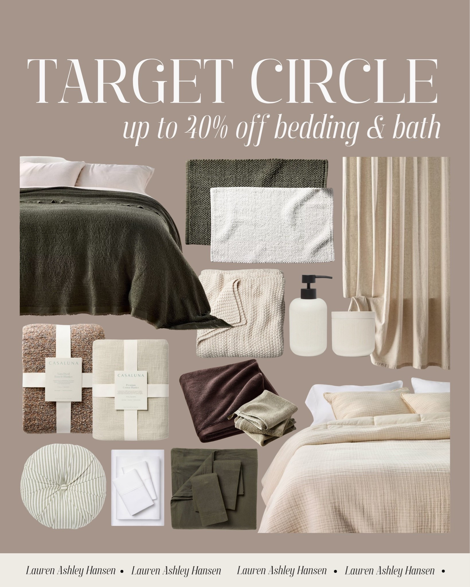 Save up to 40% off so many gorgeous bedding and bath favorites at Target right now for Circle Week! The Casaluna brand is by far my favorite, and the earthy tones and soft textures they have are beautiful!

#LTKHome #LTKSaleAlert