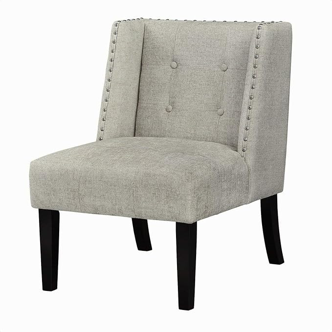 Ishan 24" Side Chair, Toss Pillows: No, Solid Wood | Amazon (US)