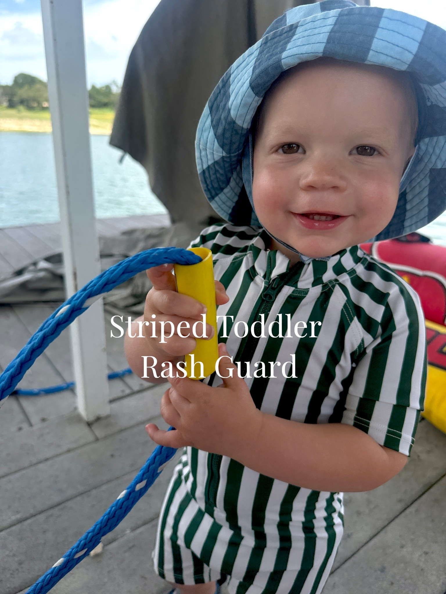 Striped Toddler Rash Guard ⛱️ definitely size up! Henry is in the 2-3T.

#LTKBaby #LTKKids #LTKSwim