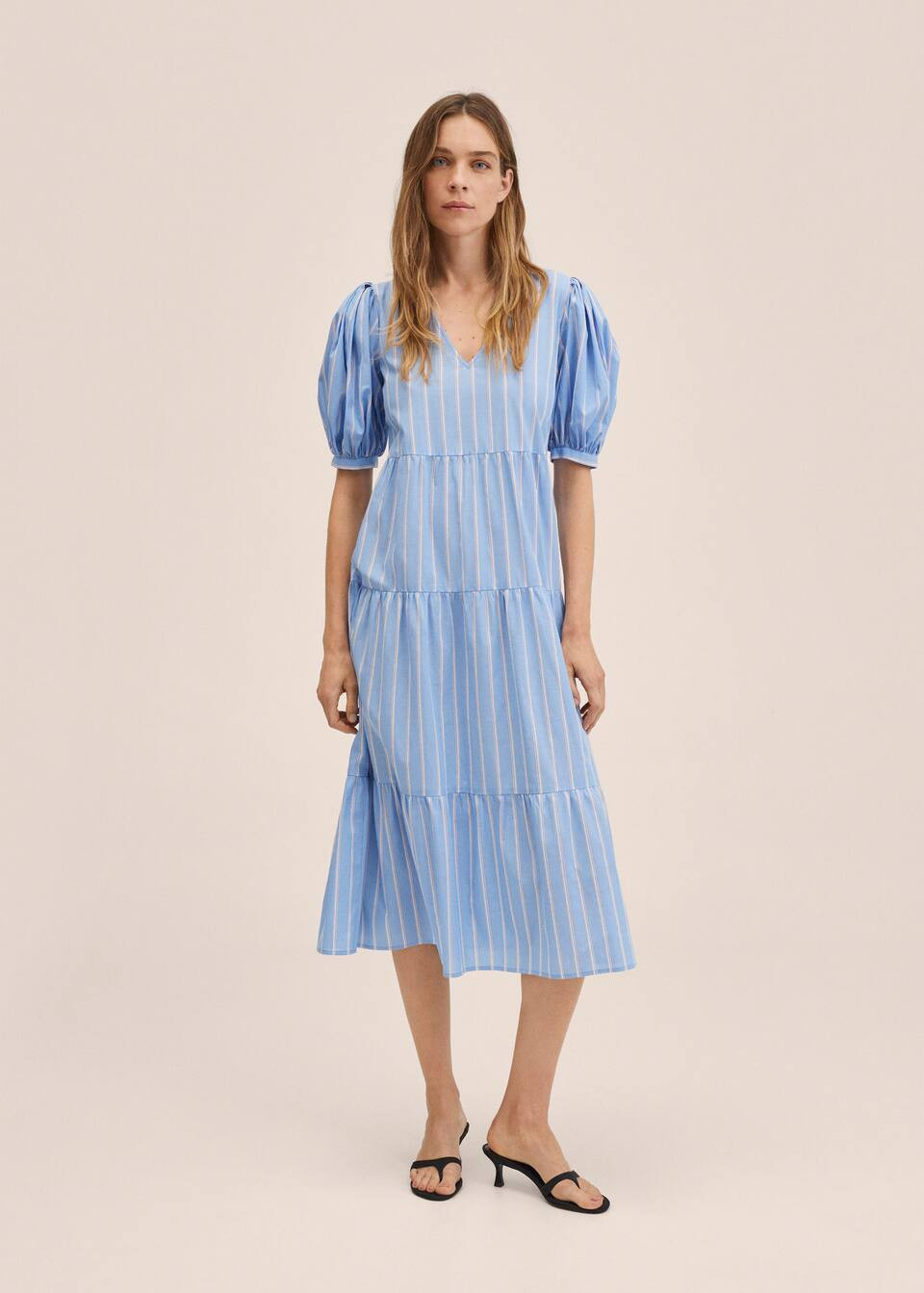 Striped cotton dress | MANGO (US)