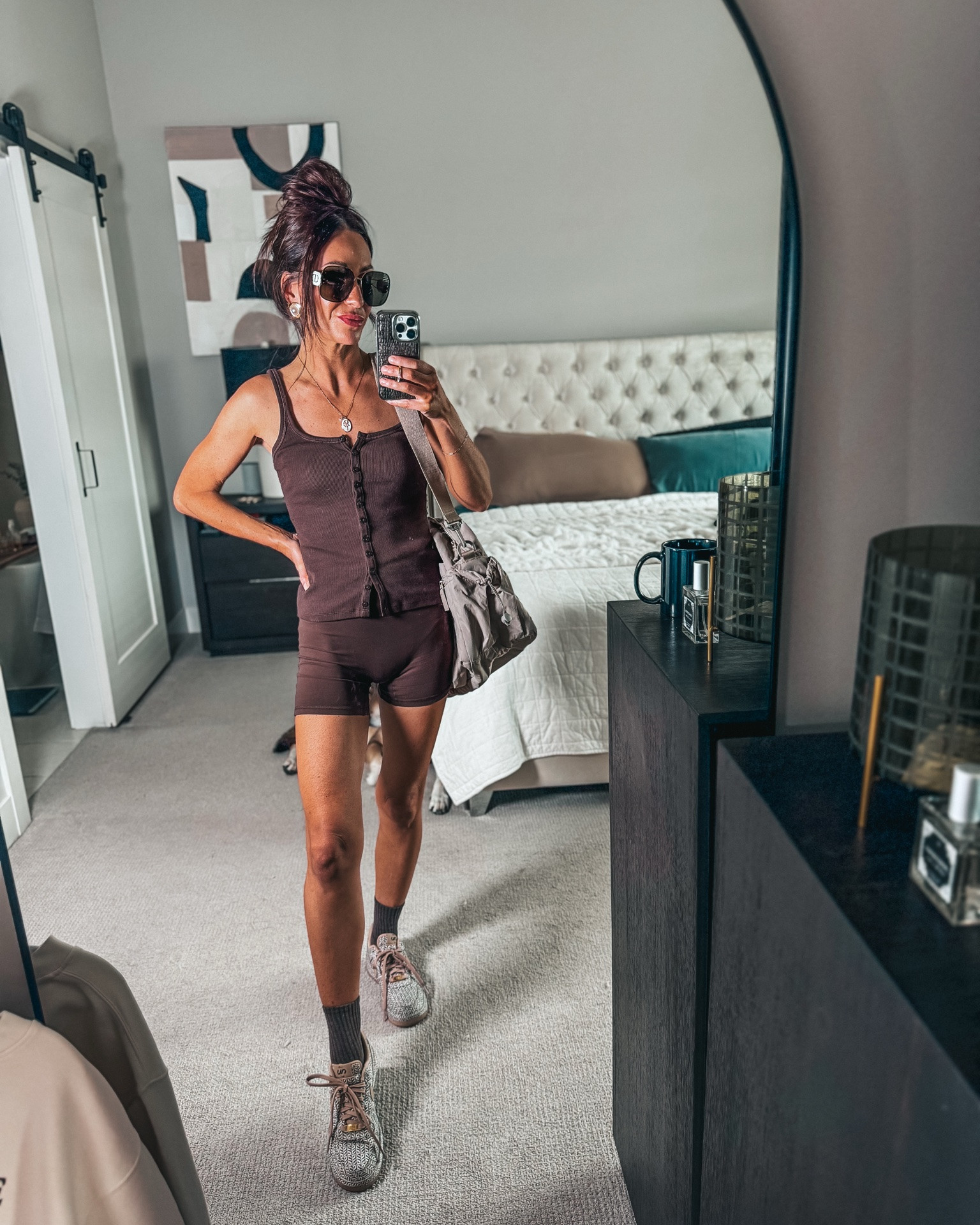 Chocolate Brown Matching Set + Summer Sneakers Outfit

The easiest summer outfit formula: a chocolate brown matching set, crew socks, textured sneakers, oversized sunnies, and a slouchy crossbody. Comfortable enough for errands or travel, but still pulled together enough for lunch, coffee, or weekend plans.

chocolate brown matching set, brown tank and shorts set, summer matching set, elevated athleisure, neutral summer outfit, casual summer outfit, errands outfit, travel day outfit, airport outfit, sneaker outfit, crew socks outfit, crossbody bag, oversized sunglasses, comfy summer outfit, weekend outfit, summer basics

#LTKxAbercrombie #LTKOver40 #LTKootd