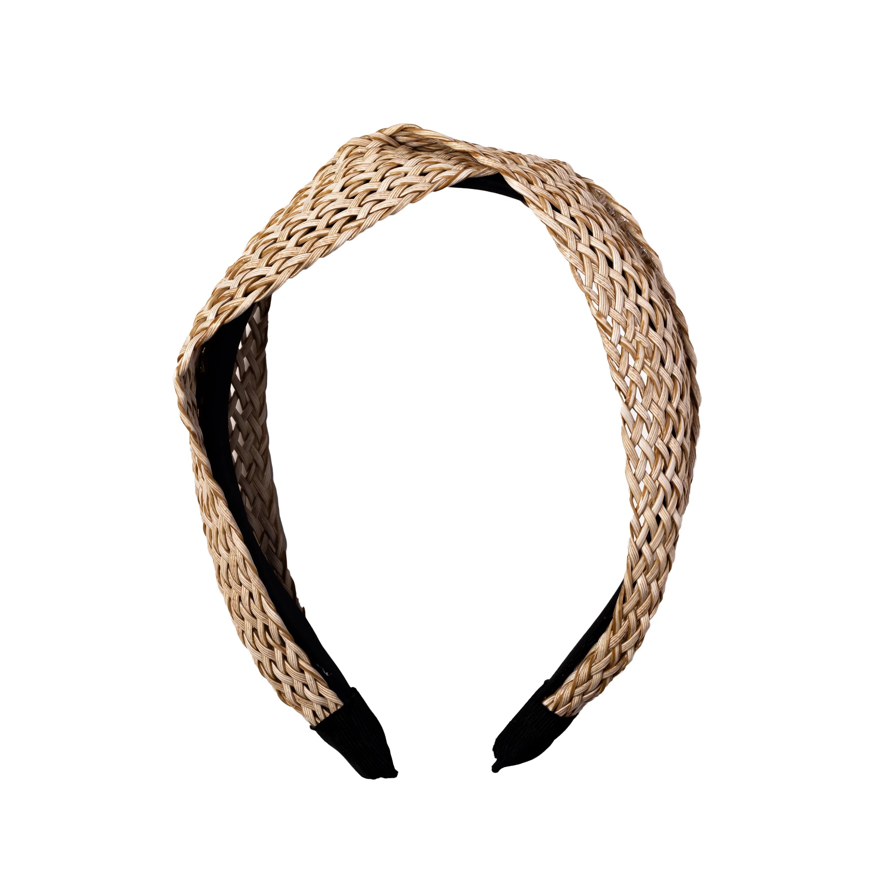 HAIRITAGE BY MINDY Take Me To The Beach Raffia Headband for Hair, Tan/Natural, 1PC - Walmart.com | Walmart (US)
