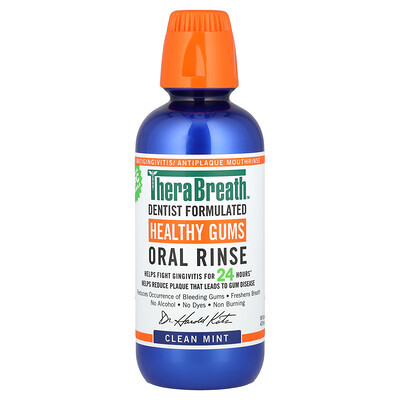 TheraBreath, Healthy Gums Oral Rinse, Clean Mint, 16 fl oz (473 ml) | iHerb