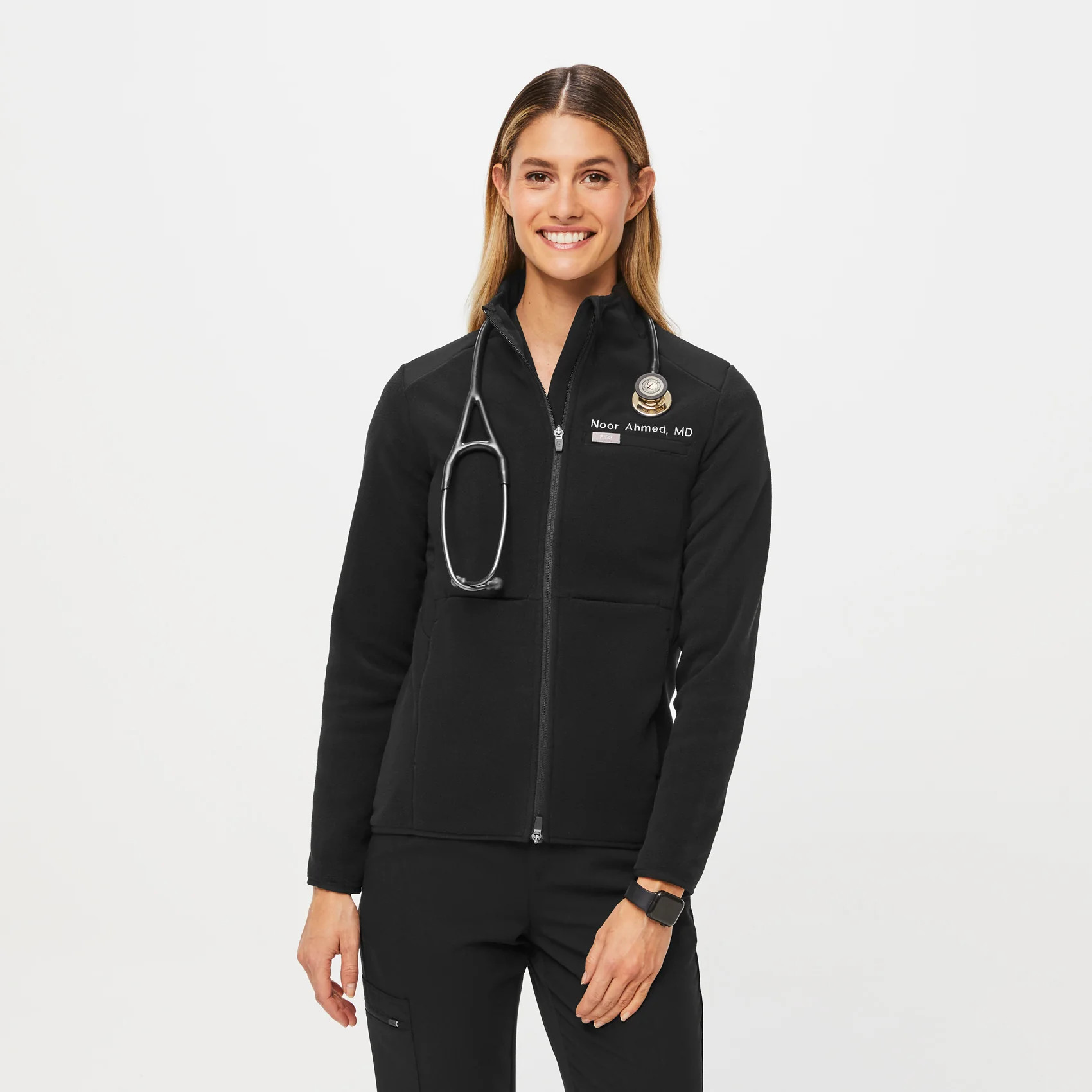 Women's On-Shift Fleece Jacket™ - Black · FIGS | FIGS