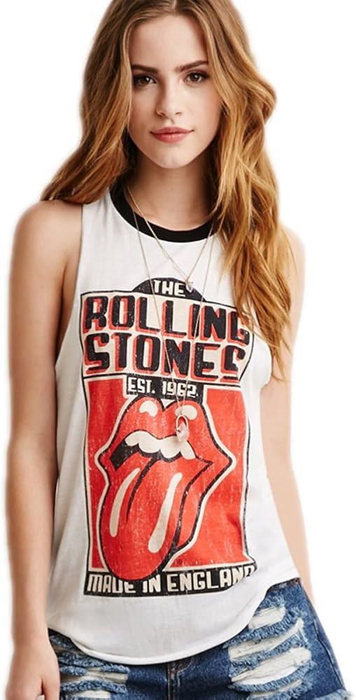 VOGUE CODE Women's Stylish Tongue Print Camisole Shirt Tank Top I-Shaped Vest | Amazon (US)