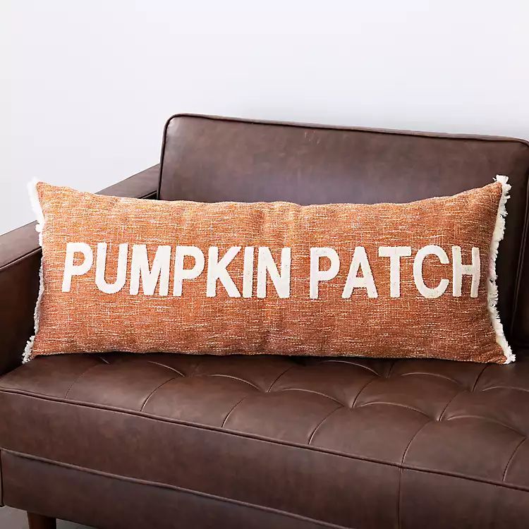 New! Orange Pumpkin Patch Lumbar Pillow | Kirkland's Home