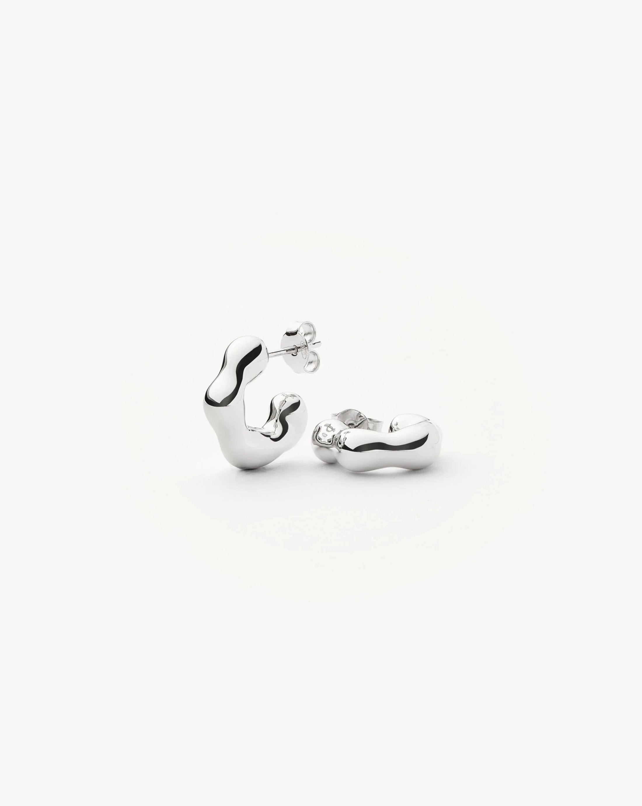 Eny Puffy Small Hoop Earrings | Sterling Silver | Missoma UK | Missoma UK