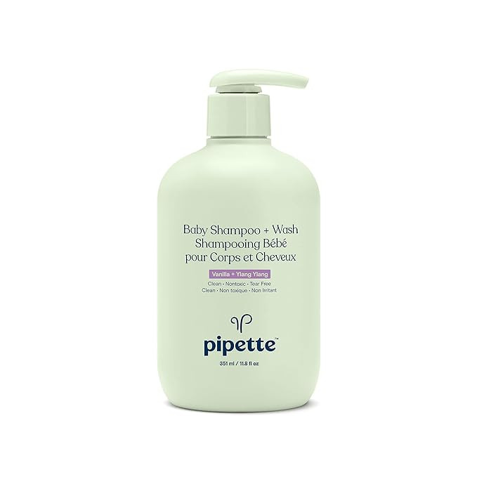 Pipette Baby Shampoo and Body Wash - Vanilla + Ylang Ylang, Tear-Free Bath Time, Hypoallergenic, ... | Amazon (US)