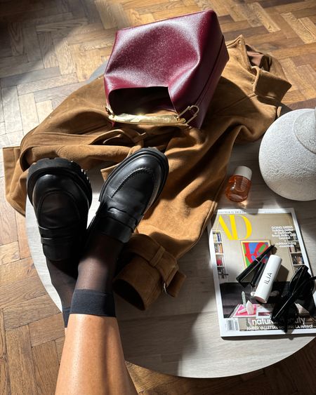 Chunky Loafers | bare legs + loafers is. Y favourite weather 🖤 sheer socks | burgundy bag | spring accessories 

#LTKstyletip #LTKeurope #LTKfindsunder100