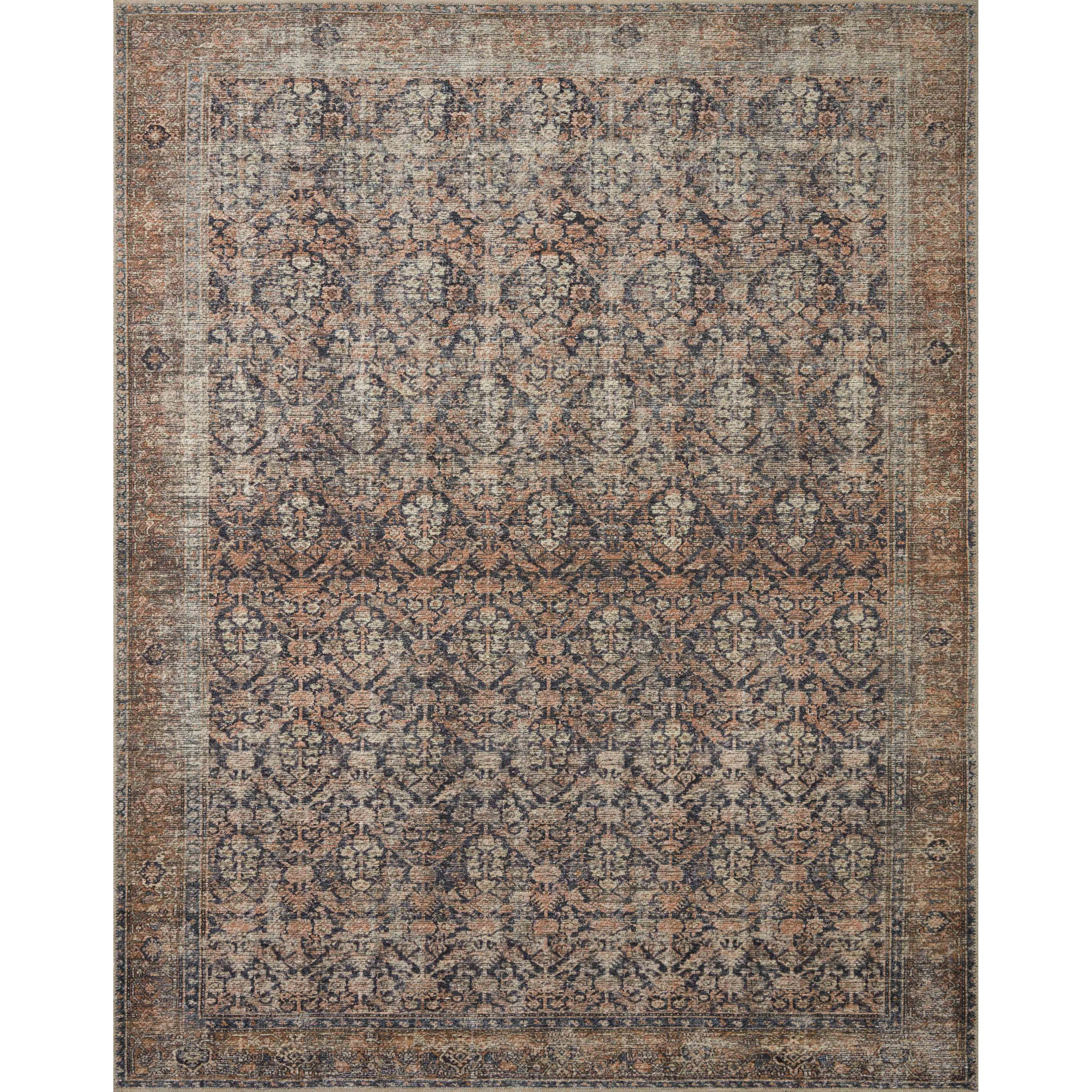 Amber Lewis x Loloi Billie Oriental Ink / Salmon Area Rug | Wayfair North America