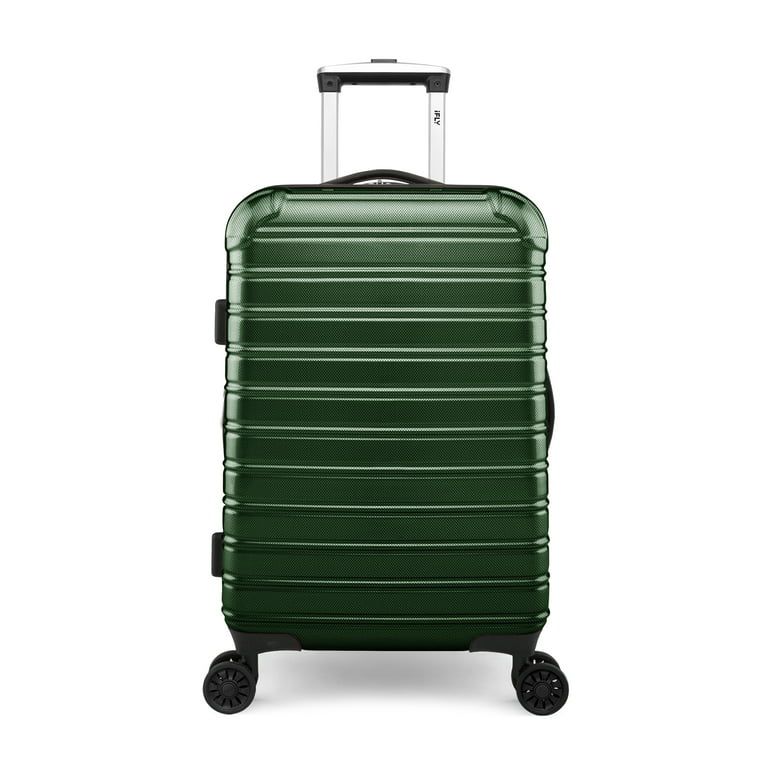 iFLY Hardside Fibertech Luggage 20" Carry-on Luggage, Forest Green | Walmart (US)