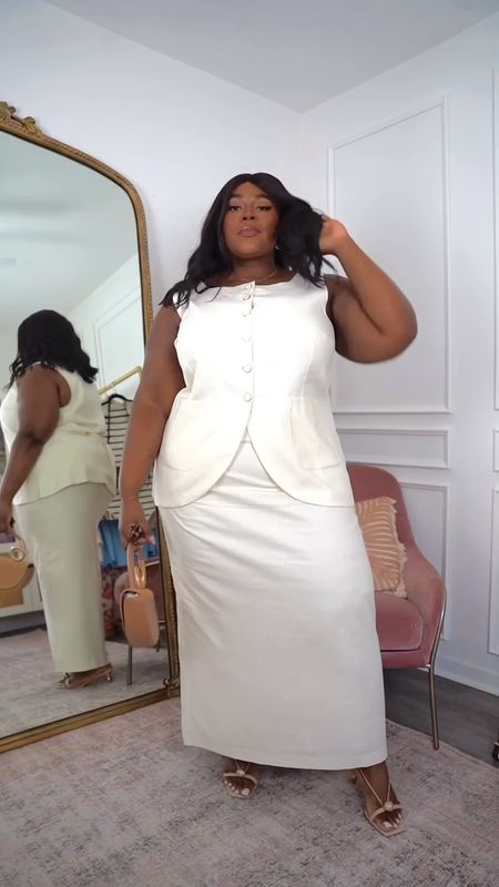 Use code EQLONGWKND for 50% off sale at Eloquii!

If you know me, you know I love a linen moment. This vest and skirt are a set but I’ve linked other items I’ve paired the skirt with! Such a versatile piece, I’m obsessed. 

Skirt in video is a 20 but too large on my waist. No stretch

Vest 20
Bodysuit XL
Moto 3X
Striped Button Down 2X 
Blouse 20 (small in arms)

Plus Size Fashion, Linen Skirt, white skirt, wedding guest dress, country concert outfit, summer dress, sandals, white dress, travel outfit

#LTKSaleAlert #LTKFindsUnder100 #LTKPlusSize