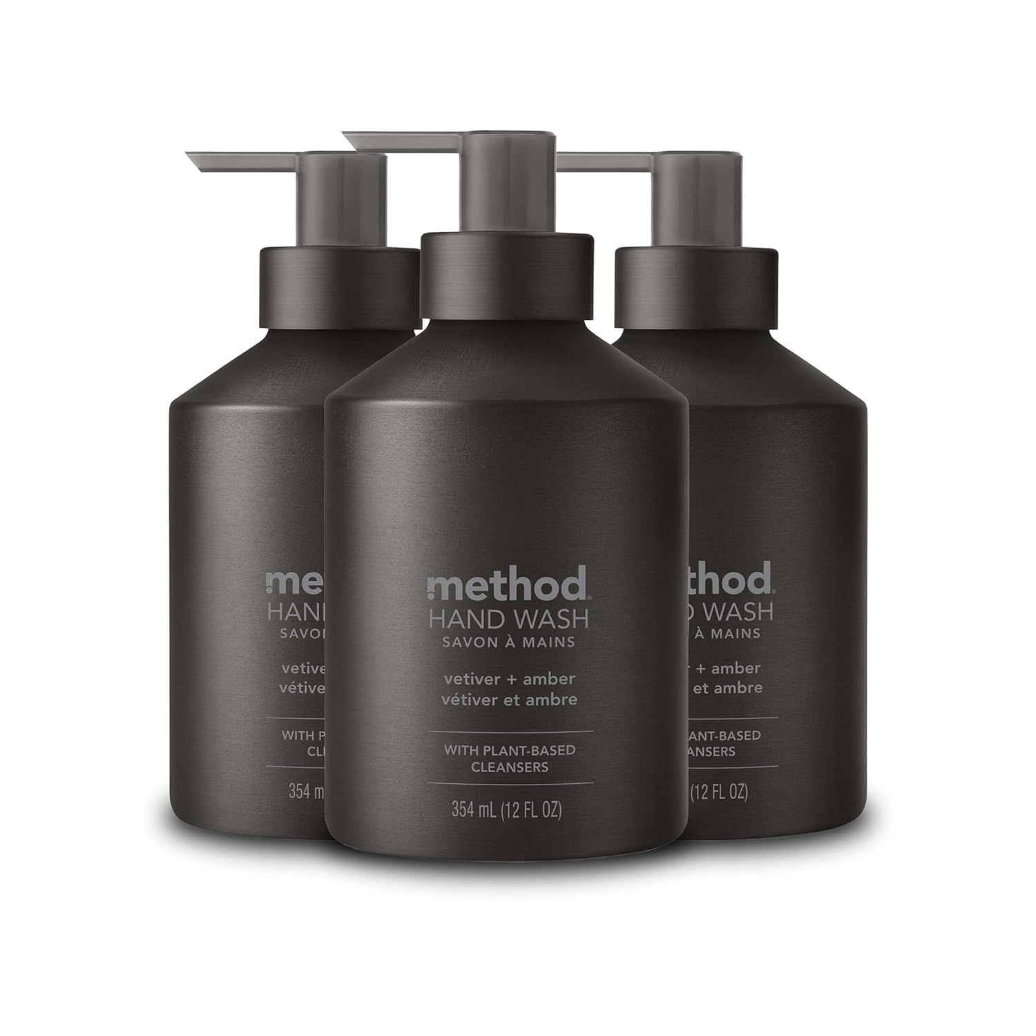 Method Gel Hand Soap, Vetiver + Amber, Reusable Black Aluminum Bottle, Biodegradable Formula, 12 ... | Amazon (US)