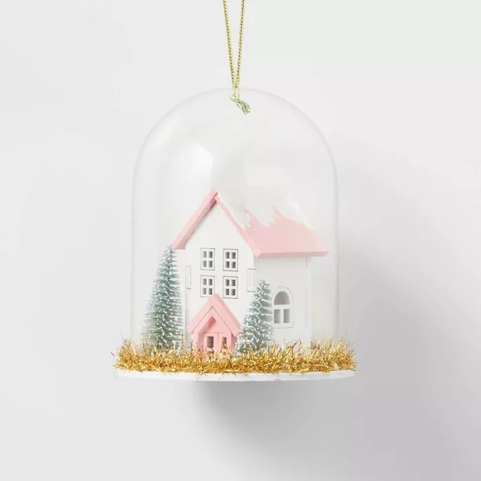 Cloche with Mini House Scene Christmas Tree Ornament - Wondershop&#8482; | Target