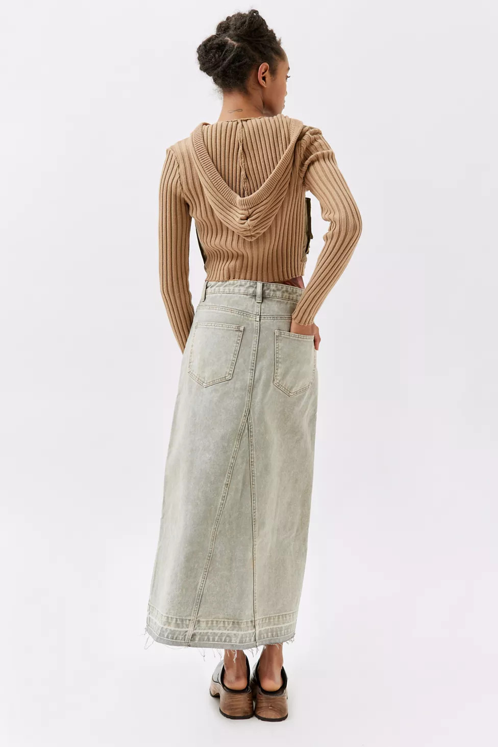BDG Mandi Acid Wash Denim Maxi Skirt | Urban Outfitters (US and RoW)
