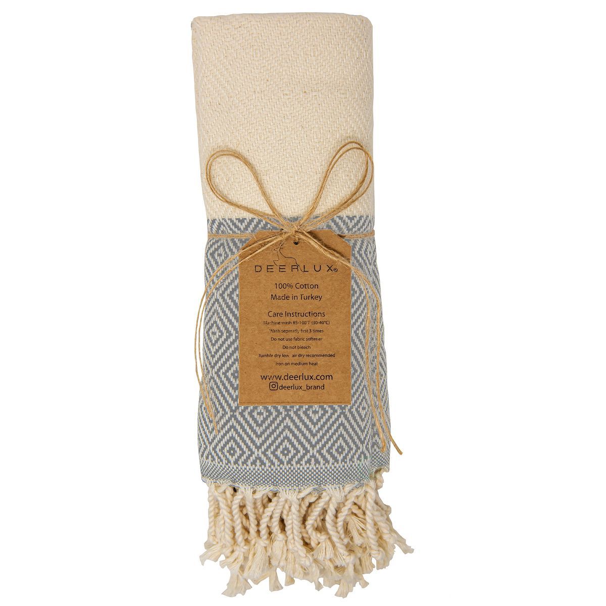 Deerlux 100% Cotton Hand Towels, Set of 2 18" x 40" Diamond Peshtemal Kitchen and Bath Towels | Target