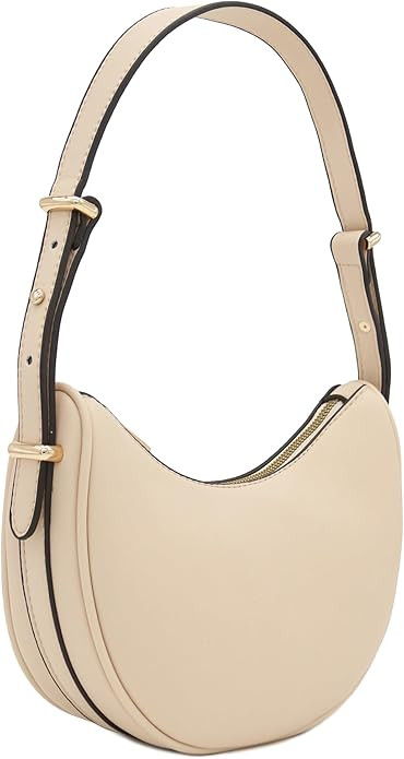 FashionPuzzle Small Crescent Smooth Faux Leather Underarm Shoulder Bag | Amazon (US)