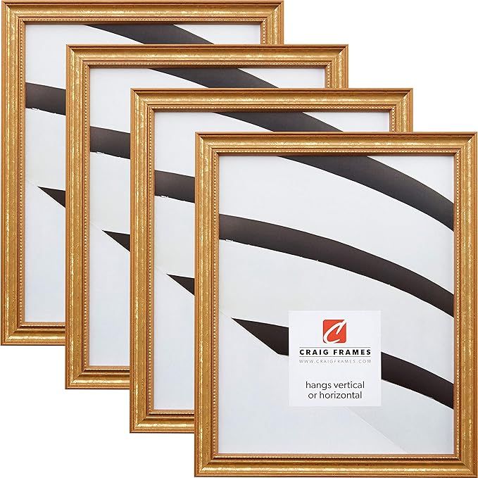 Craig Frames 314GD 12 x 16 Inch Picture Frame, Ornate Gold, Set of 4 | Amazon (US)
