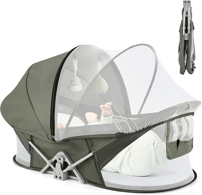 Portable Baby Bassinet Travel Baby Bed, Baby Cribs Travel Pod for Outdoors Baby Lounger Infant Tr... | Amazon (US)