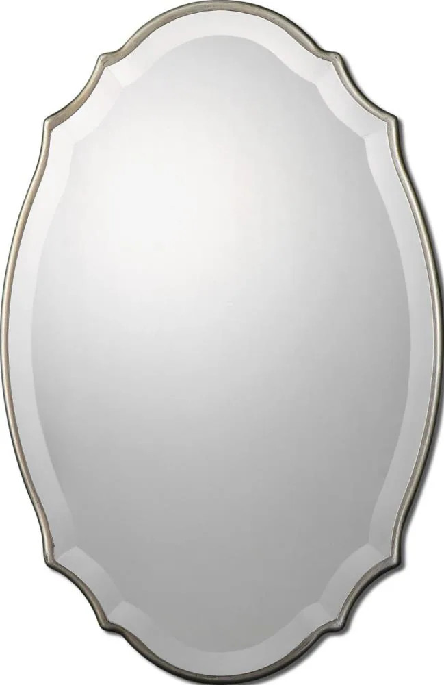 allen + roth 20.0-in W x 30.0-in H Oval Silver Beveled Wall Mirror | LOW13821 | Lowe's