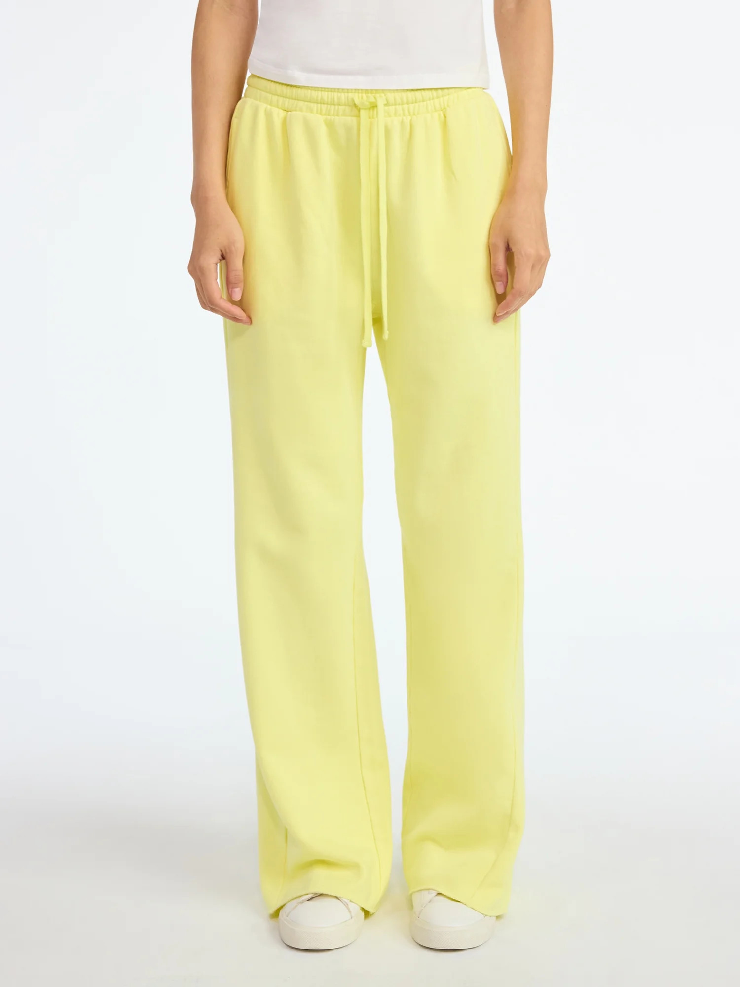 Scoop Women’s Mineral Washed Fleece Flare Leg Sweatpants, Sizes XS-XXL | Walmart (US)