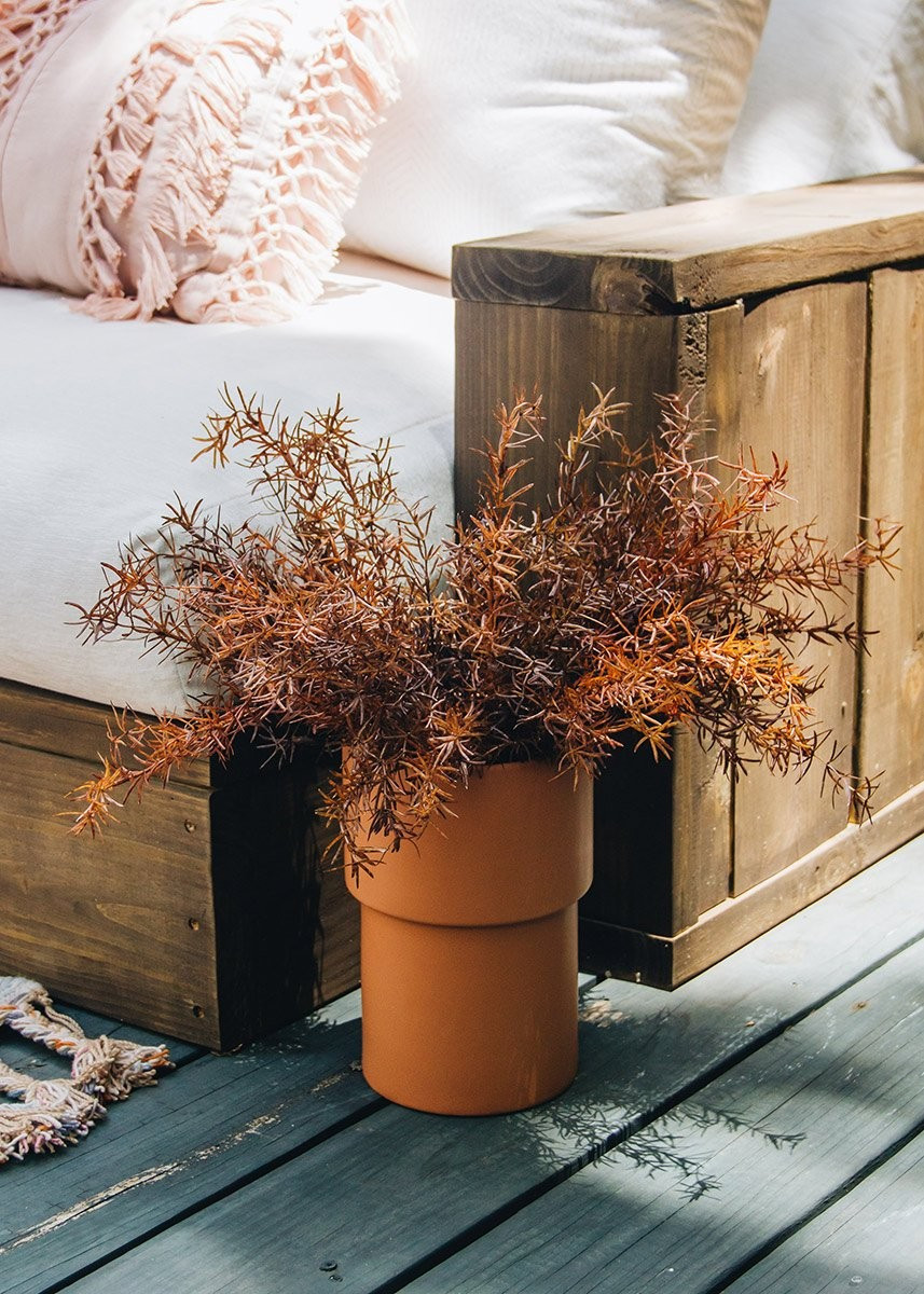 Brown Plastic Sprengeri Grass Outdoor Plant - 19" | Afloral (US)