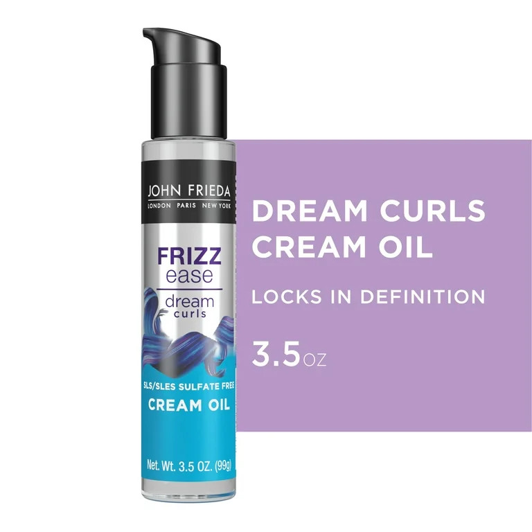 John Frieda Anti Frizz, Frizz Ease Dream Curls with Rosehip Oil, SLS/SLES Sulfate Free Cremé Oil... | Walmart (US)