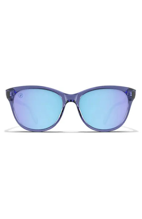 Blenders Eyewear Palmy 54mm Polarized Round Sunglasses in Crystal Indigo at Nordstrom | Nordstrom