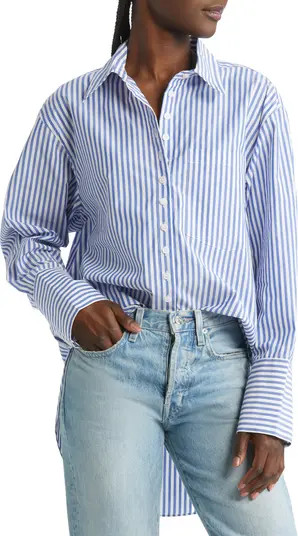 Stripe Cotton Button-Up Shirt | Nordstrom