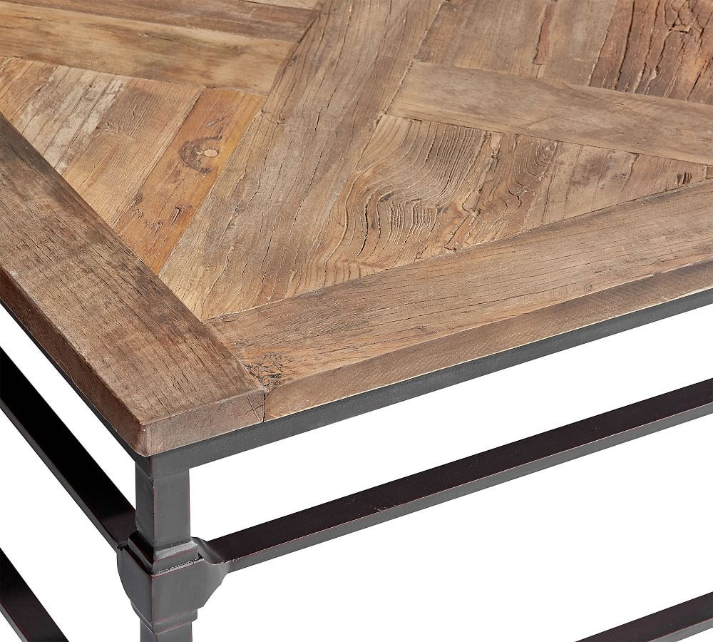 Parquet Square Reclaimed Wood Coffee Table | Pottery Barn (US)