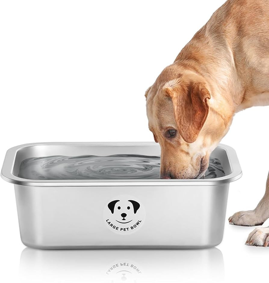 Stainless Steel Dog Bowls for Large Dogs, High Capacity Metal Dog Food Bowls, Food and Water Bowl... | Amazon (US)