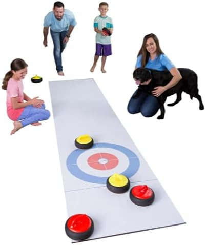 HearthSong Curling Zone – Indoor Battery Operated Hovering Curling Set – Fun Family Game for ... | Amazon (US)