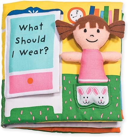 Melissa & Doug Soft Activity Baby Book - What Should I Wear? - Sensory Travel Toys, Dress Up Doll... | Amazon (US)