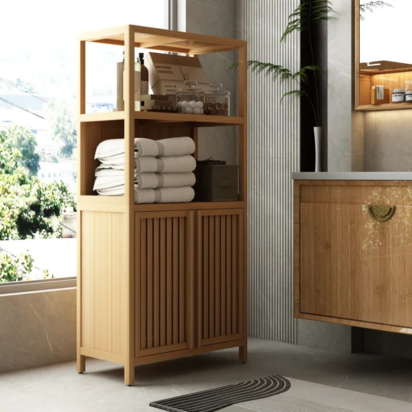 Add to CartAdding...Added to CartBamboo Storage Cabinet, Separate Bathroom Cabinet With 2 DoorsBy... | Wayfair North America