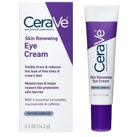 Cerave Anti-Aging Eye Cream for Wrinkles with Caffeine and Hyaluronic Acid Fragrance Free 0.5 oz | Walmart (US)